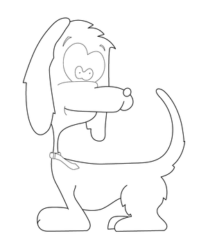 Dog coloring page – fun and educational printable for children