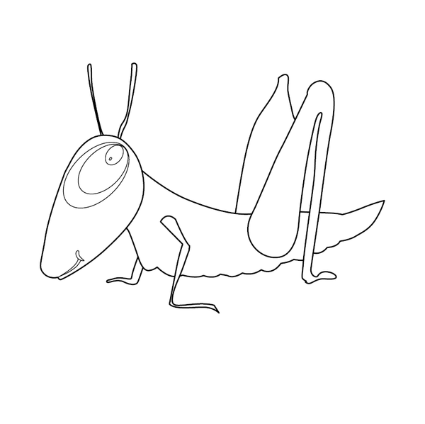 Grasshopper Coloring page – fun and educational printable for children