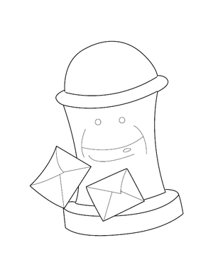 Postbox Coloring Image