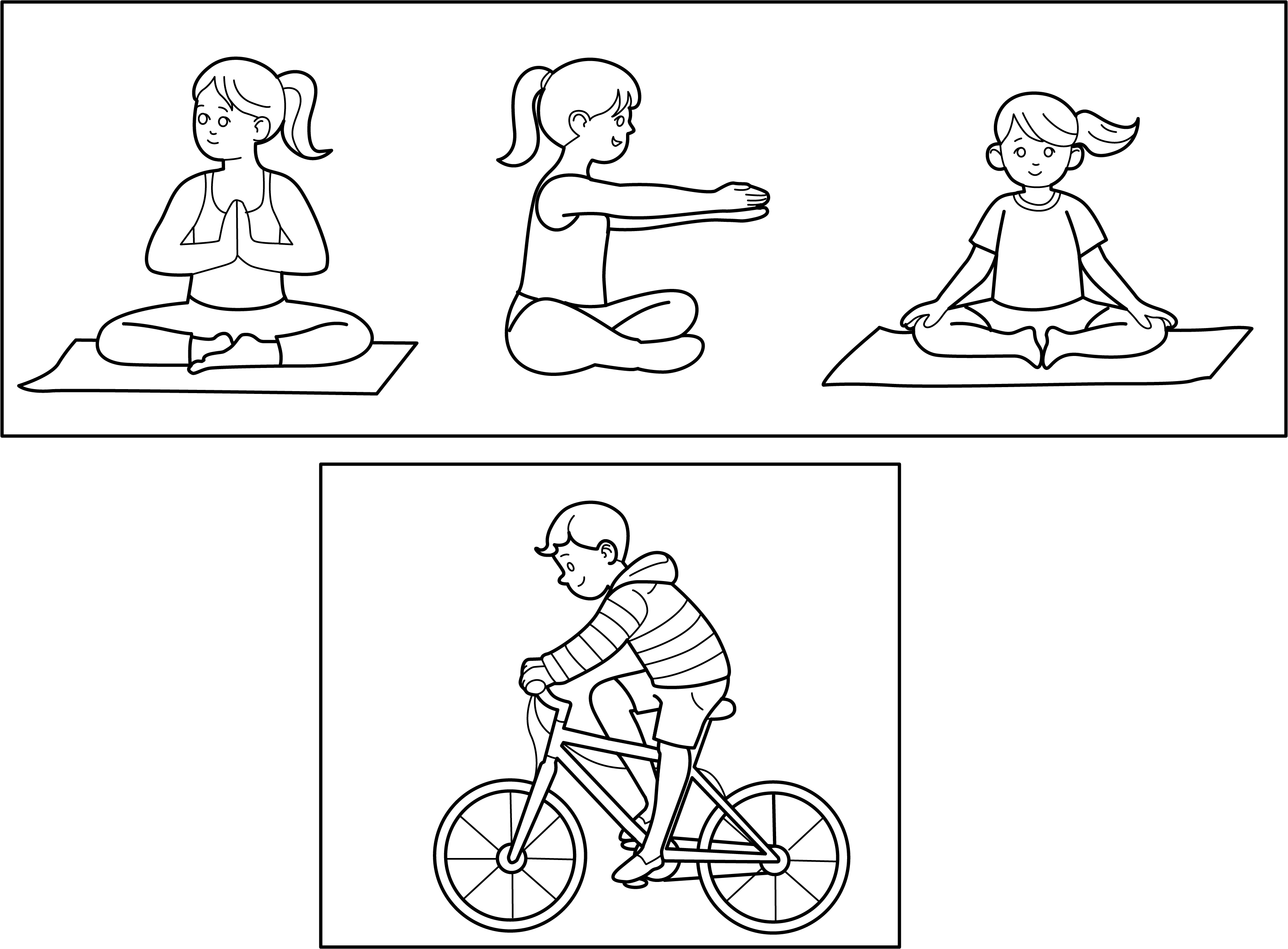 Physical Activity Coloring Page Physical activity coloring page