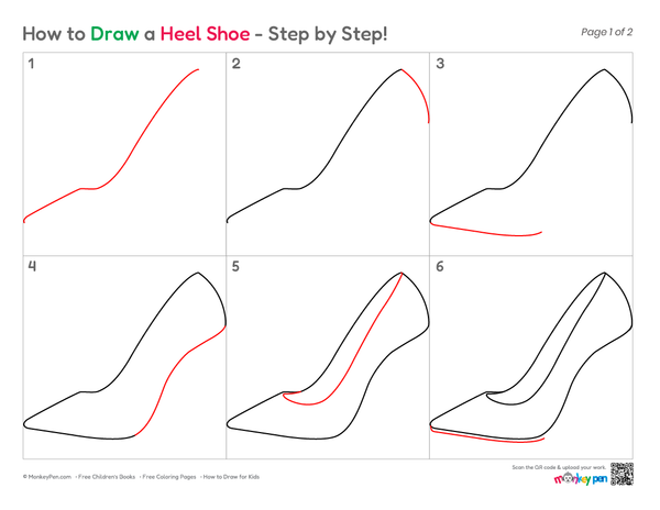 How to Draw a Heel Shoe – Easy Step-by-Step Fashion Drawing for Kids