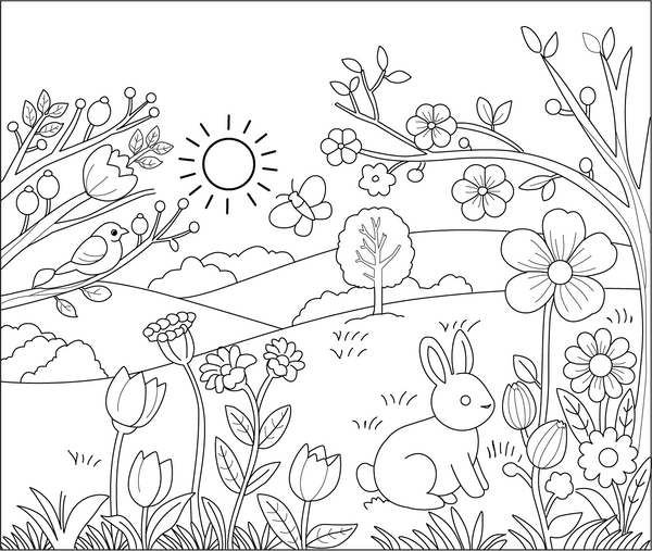 Spring Awakening coloring page – fun and educational printable for children