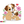 Downloadable color-by-number worksheet of cute puppies for preschoolers to color fur, paws, and background.


