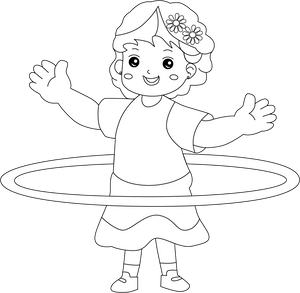 Hula Hoop coloring page – fun and educational printable for children