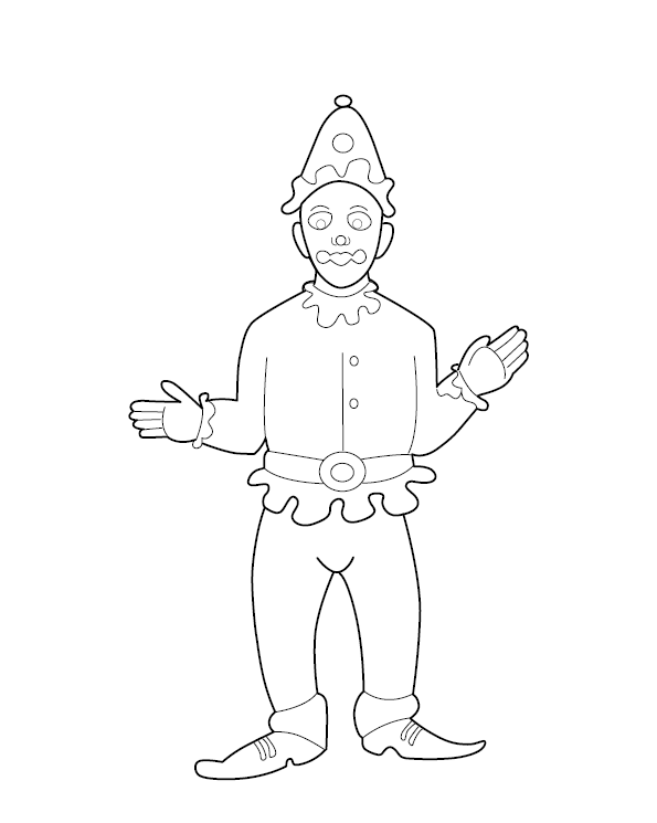 Clown Coloring Sheet