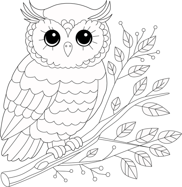 Owl coloring page – fun and educational printable for children