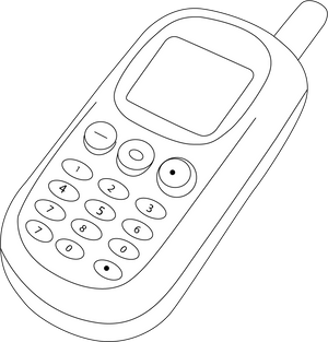 Vintage Mobile Phone coloring page – fun and educational printable for children