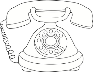 Vintage Telephone coloring page – fun and educational printable for children