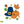 Color-by-number worksheet of a pilgrim hat and pumpkins – free download for kids to color festive fall and Thanksgiving elements.
