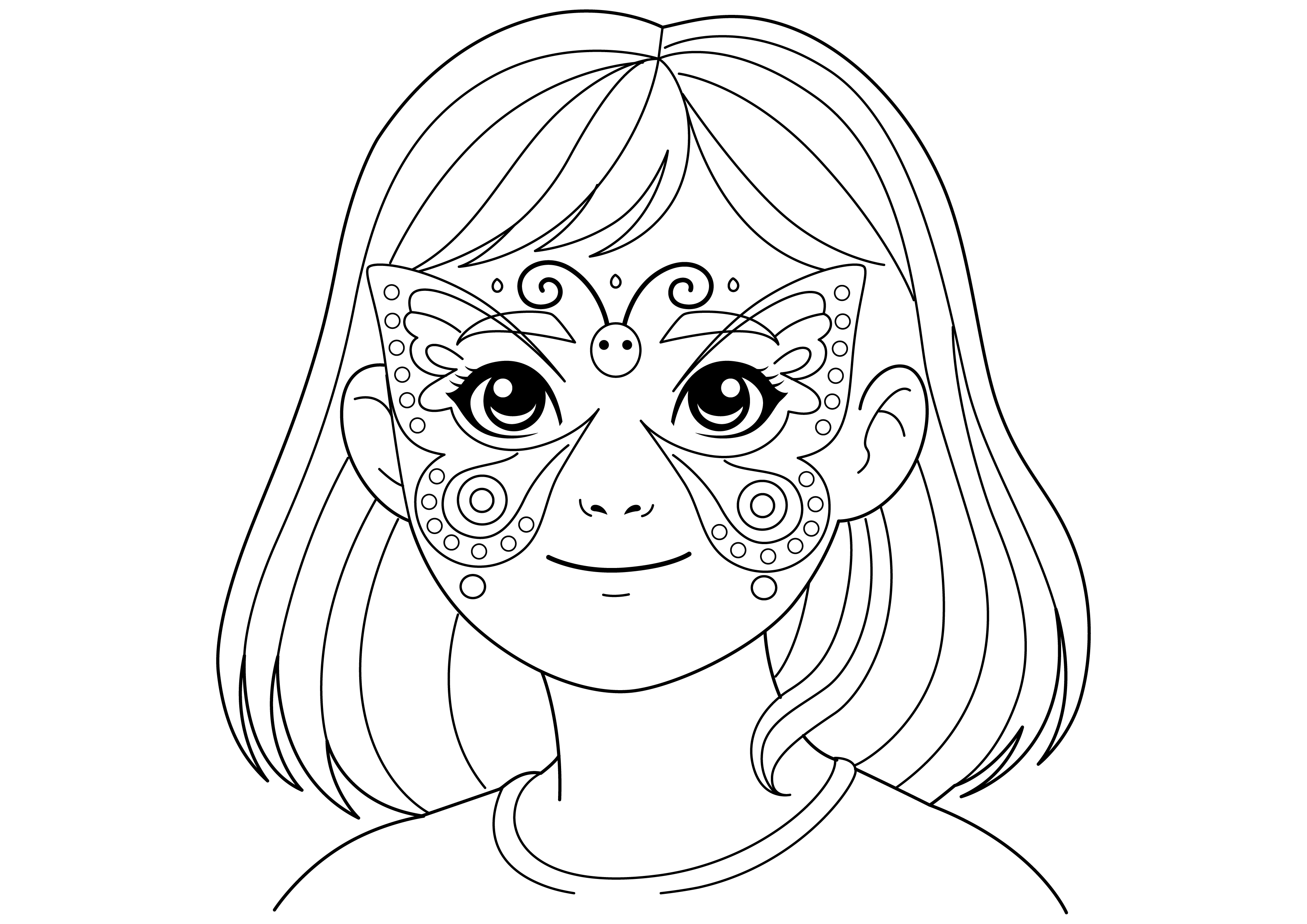 birthday face painting image – free kids activity printable