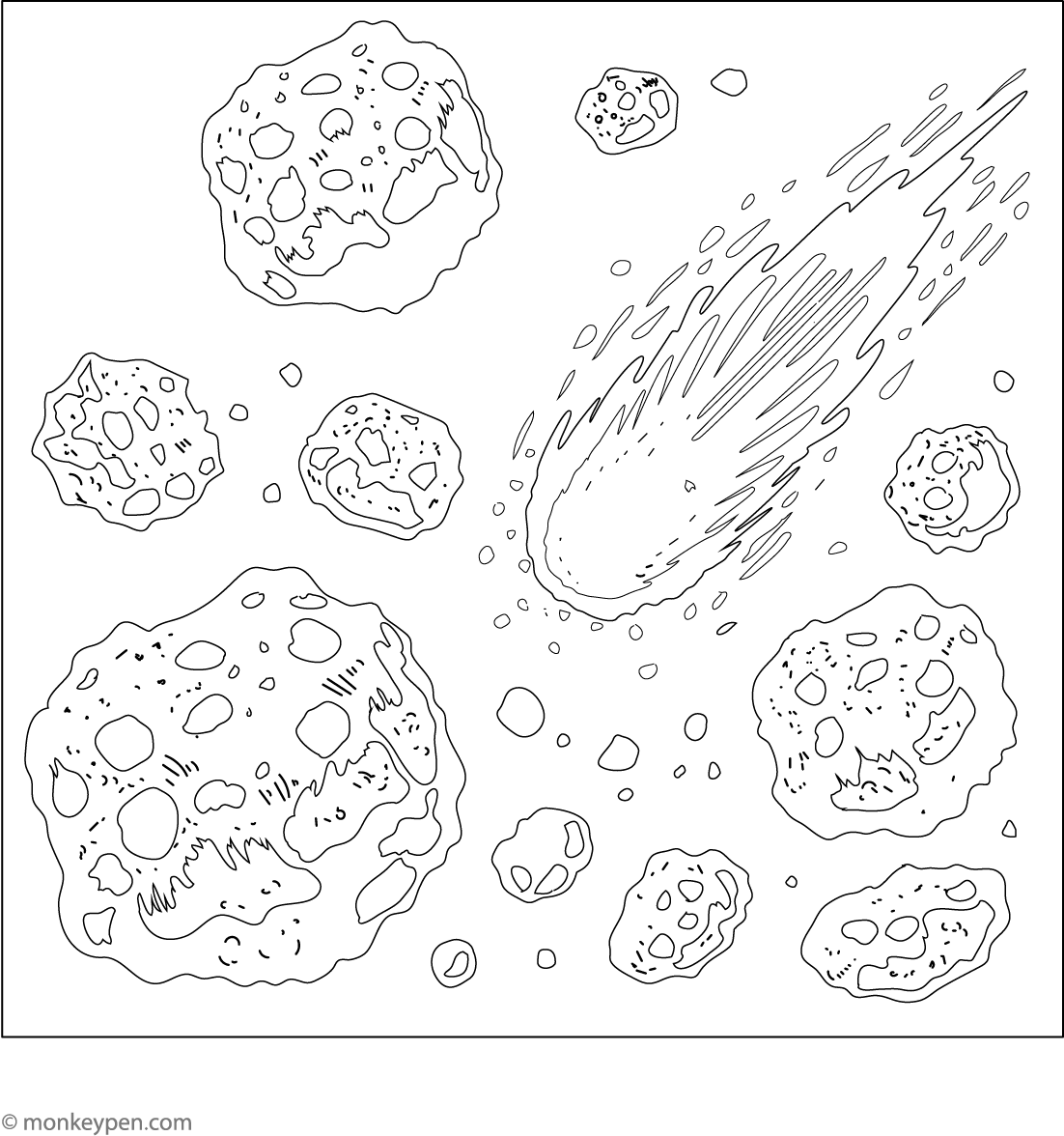 Comets Coloring Pages