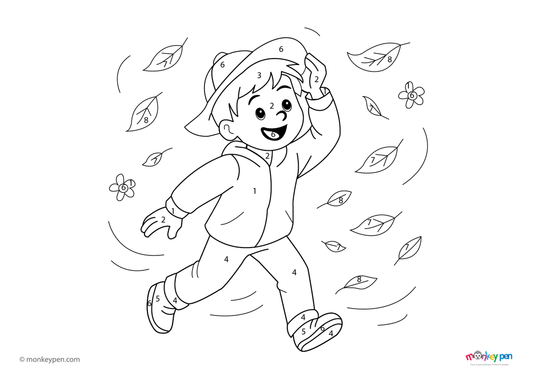 Windy Spring Scene Color by Number – Free Coloring Sheet
