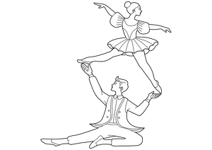 Acrobats And Aerialists coloring page – fun and educational printable for children