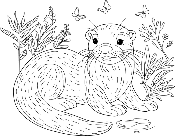 River Otter coloring page – fun and educational printable for children