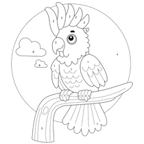 Cockatoos Color by Number Printable | Free PDF