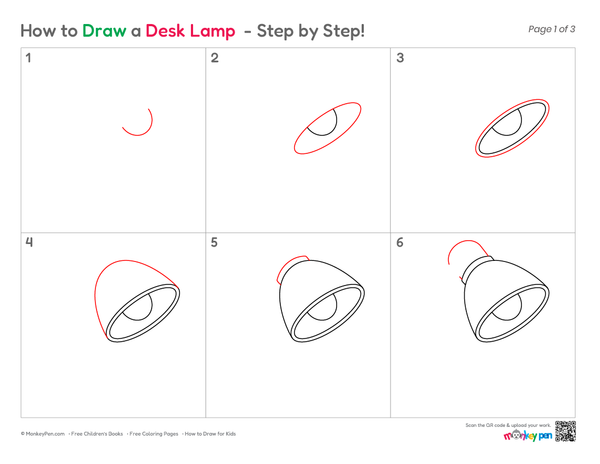 Beginner-friendly desk lamp drawing