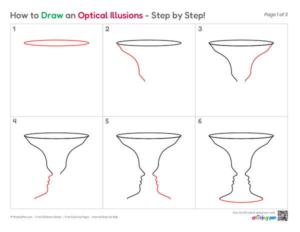 How to Draw an Optical Illusion – Step-by-Step Art Drawing for Kids