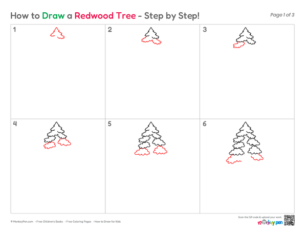 Giant redwood tree illustration