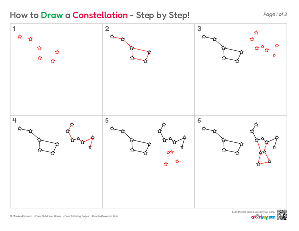 How to Draw a Constellation – Simple Step-by-Step Space Drawing for Kids