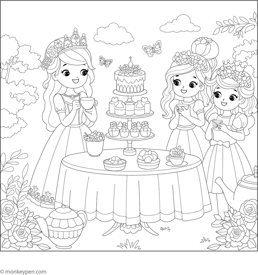 Princess Coloring Book | Magical Printable Pages for Kids