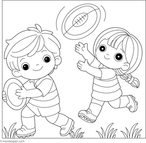 Rugby Coloring Page – fun and educational printable for children