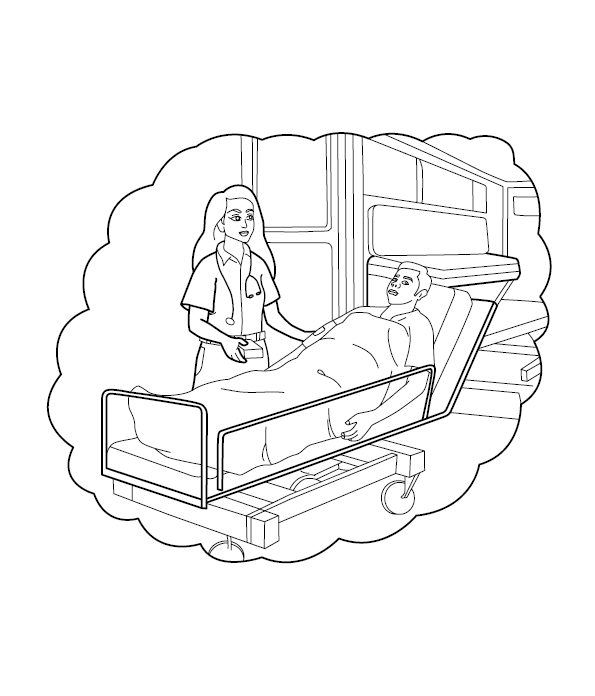Hospital Coloring Image