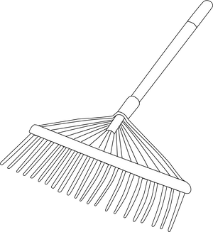 Rake coloring page – fun and educational printable for children