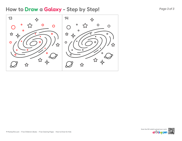 How to Draw a Galaxy – Simple Step-by-Step Space Drawing for Kids
