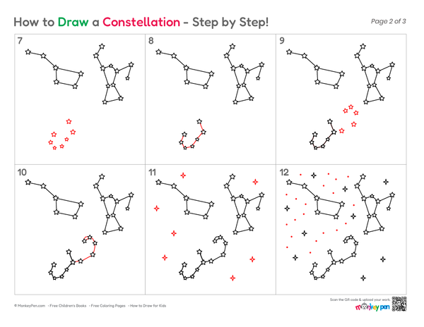 How to Draw a Constellation – Simple Step-by-Step Space Drawing for Kids