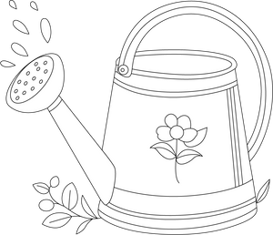 Watering Can coloring page – fun and educational printable for children