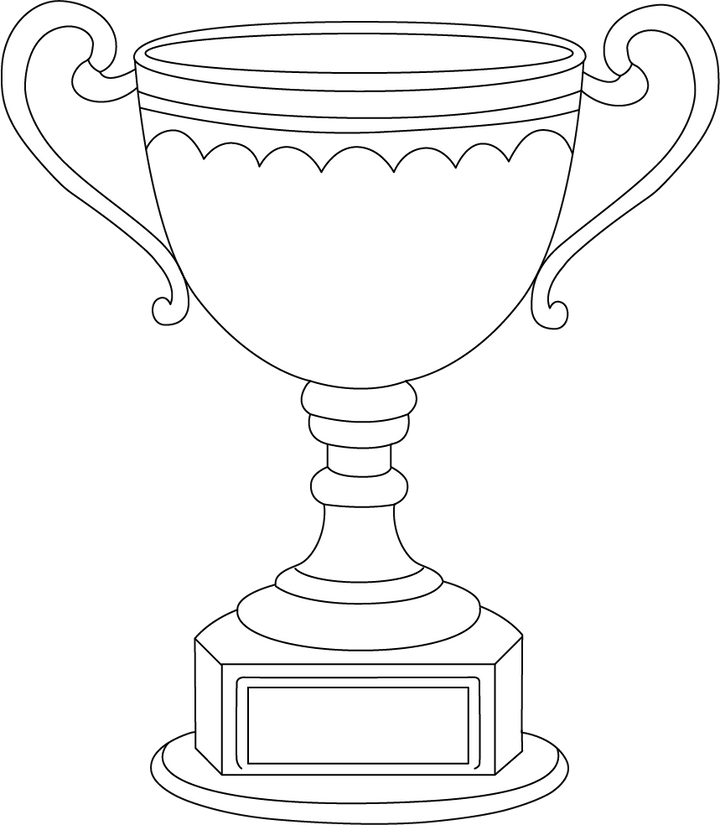 Trophy Coloring Page – Achievement and Award Printable for Kids