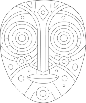 Tribal Mask coloring page – fun and educational printable for children