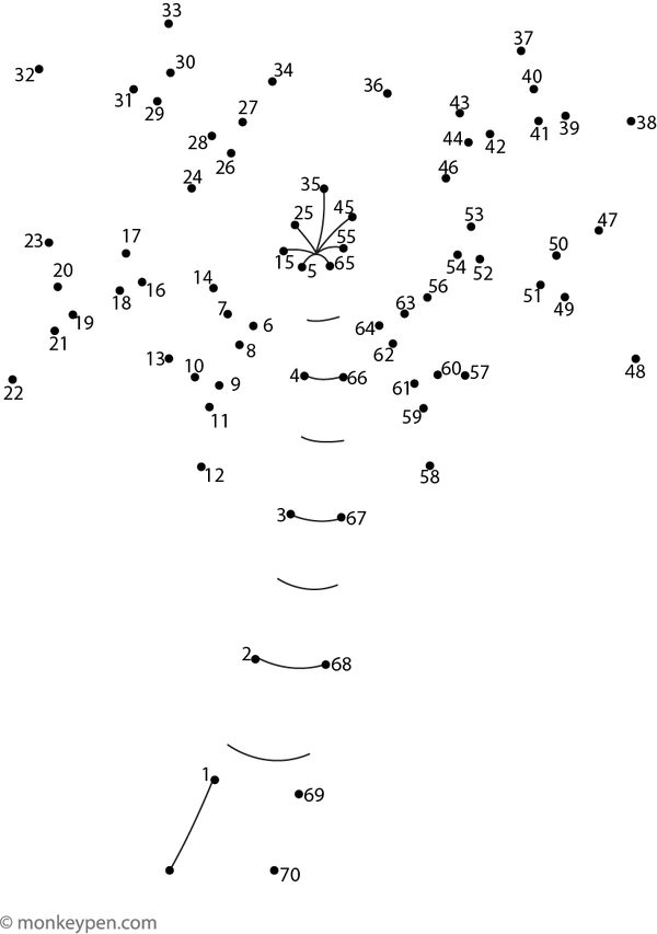 Palm Tree | Free Printable Dot-to-Dot Worksheet for Kids