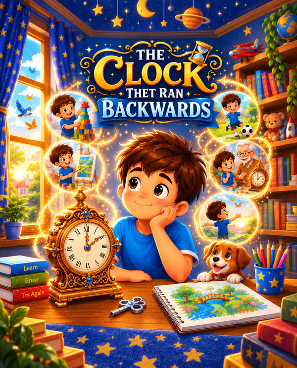 THE CLOCK THAT RAN BACKWARDS | Free Children Book from Monkey Pen