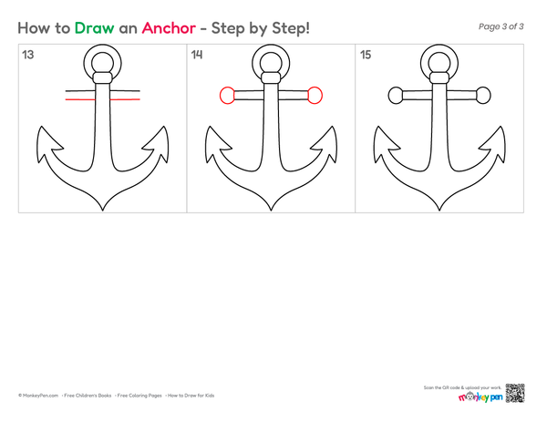 How to Draw an Anchor – Step-by-Step Nautical Drawing for Kids