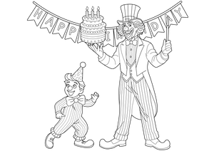 Clown And Magician coloring page – fun and educational printable for children