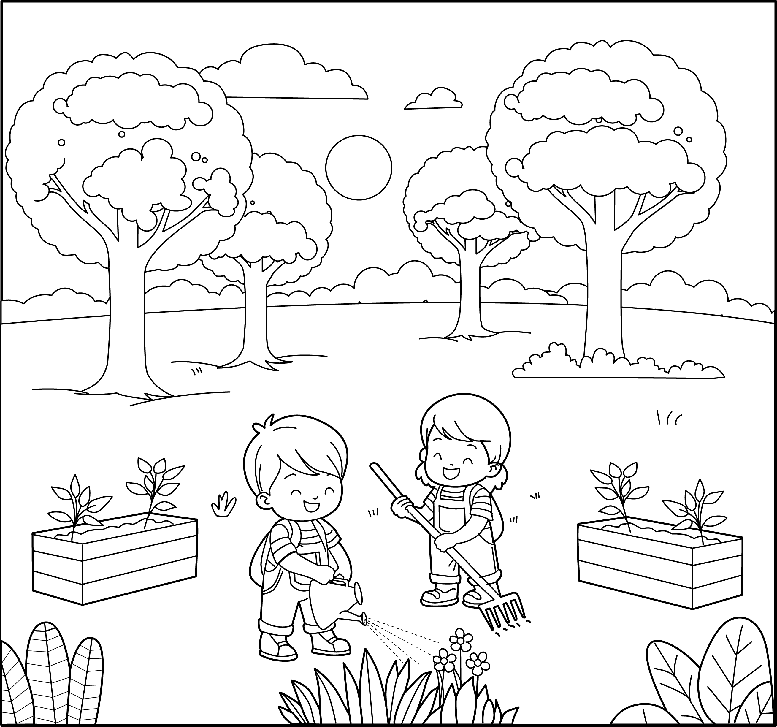 Environment Awareness Coloring Page