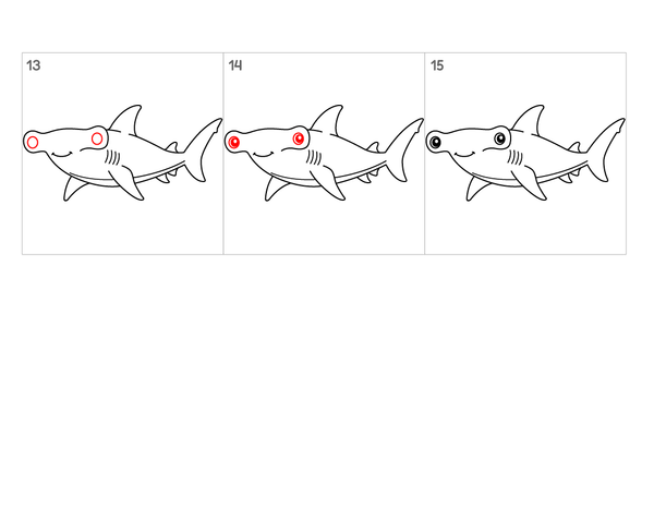 How to Draw a Hammerhead Shark – Simple Step-by-Step Shark Drawing for Kids