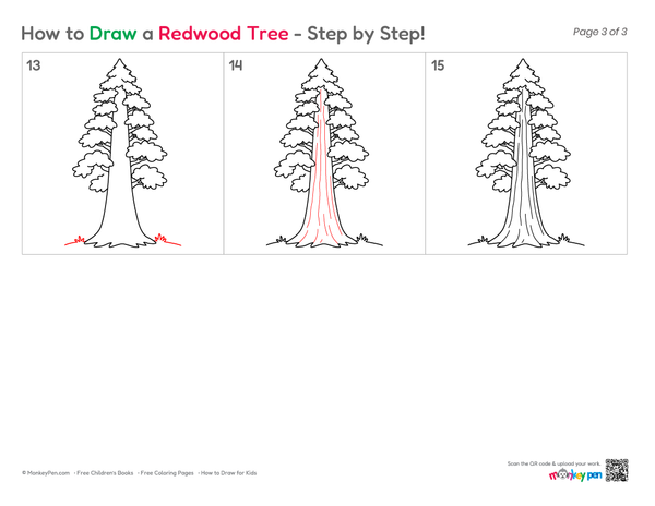 Simple redwood tree artwork