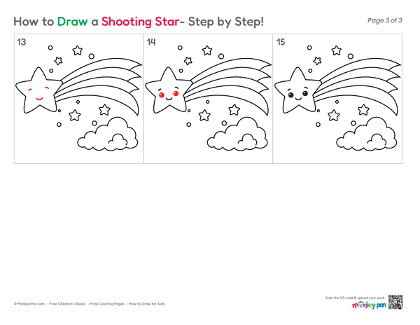 How to Draw a Shooting Star – Step-by-Step Space Drawing for Kids