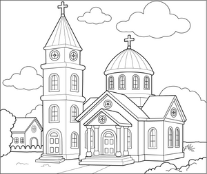 Places Of Worship coloring page – fun and educational printable for children