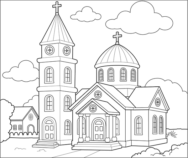 Places Of Worship coloring page – fun and educational printable for children