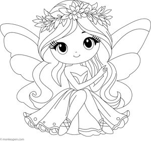 Printable Fairy Coloring Page