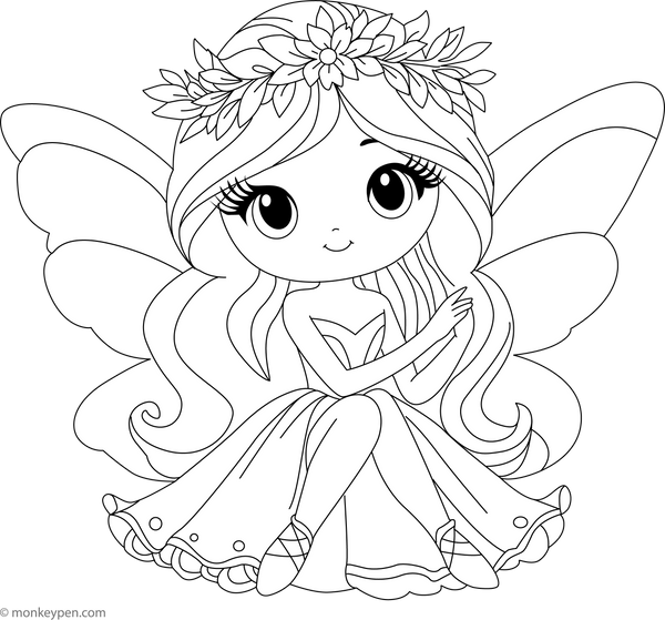 Printable Fairy Coloring Page
