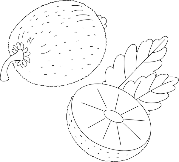 Downloadable Fruits Coloring Book