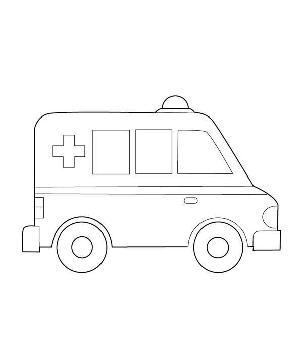 Ambulance Coloring page – fun and educational printable for children
