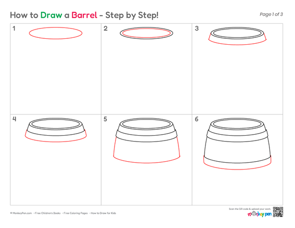 Basic barrel drawing for children