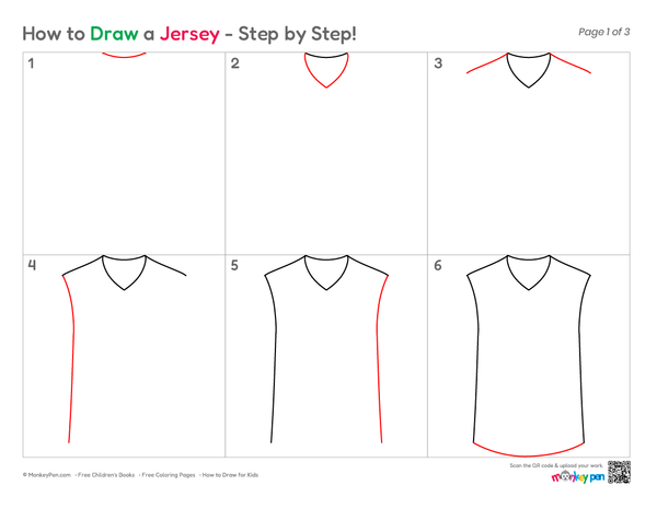 How to Draw a Jersey – Easy Step-by-Step Sports Clothing Drawing for Kids