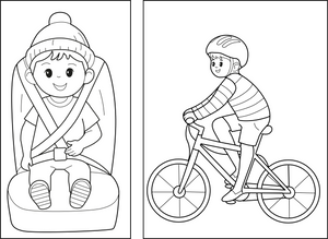 Safety Habit coloring page – fun and educational printable for children