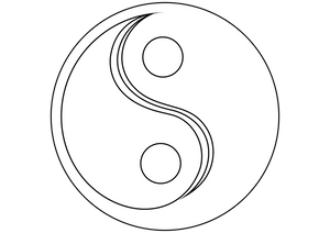Yin Yang Symbol coloring page – fun and educational printable for children